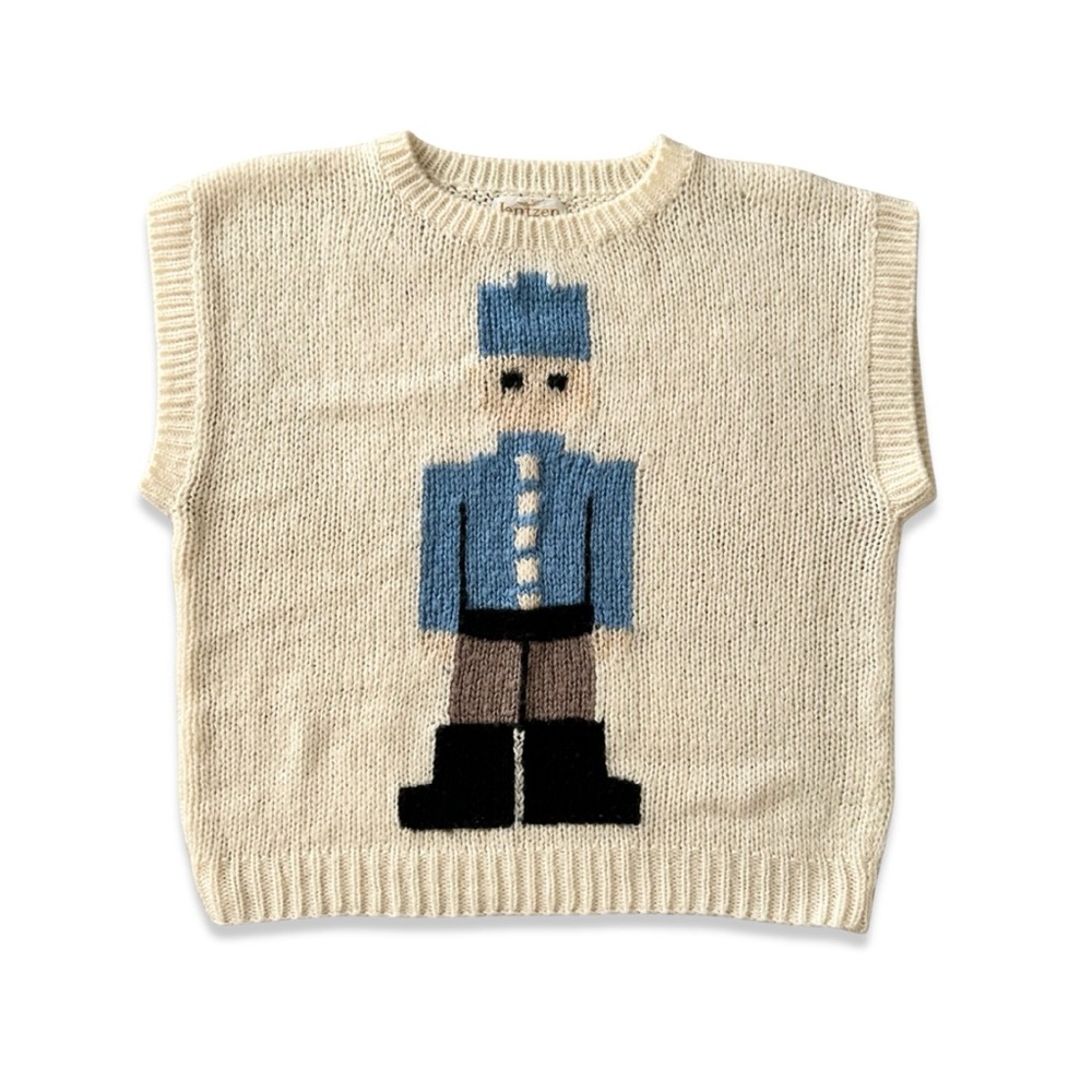 *Sold* Vintage Jantzen Cream Nutcracker Holiday Christmas Sweater Vest